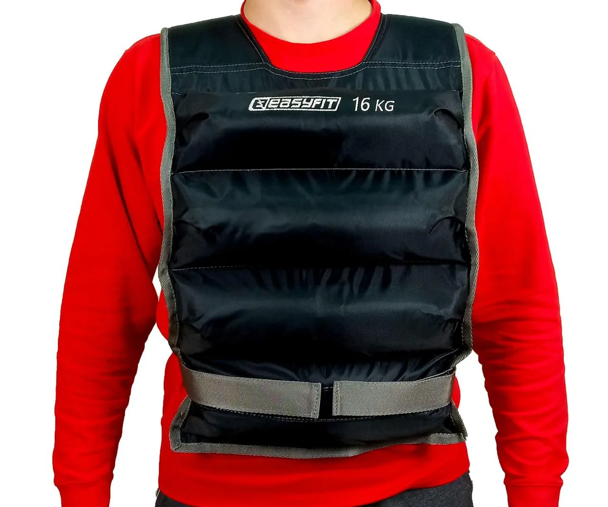Жилет обважнювальний EasyFit Oxford 16 кг Чорний