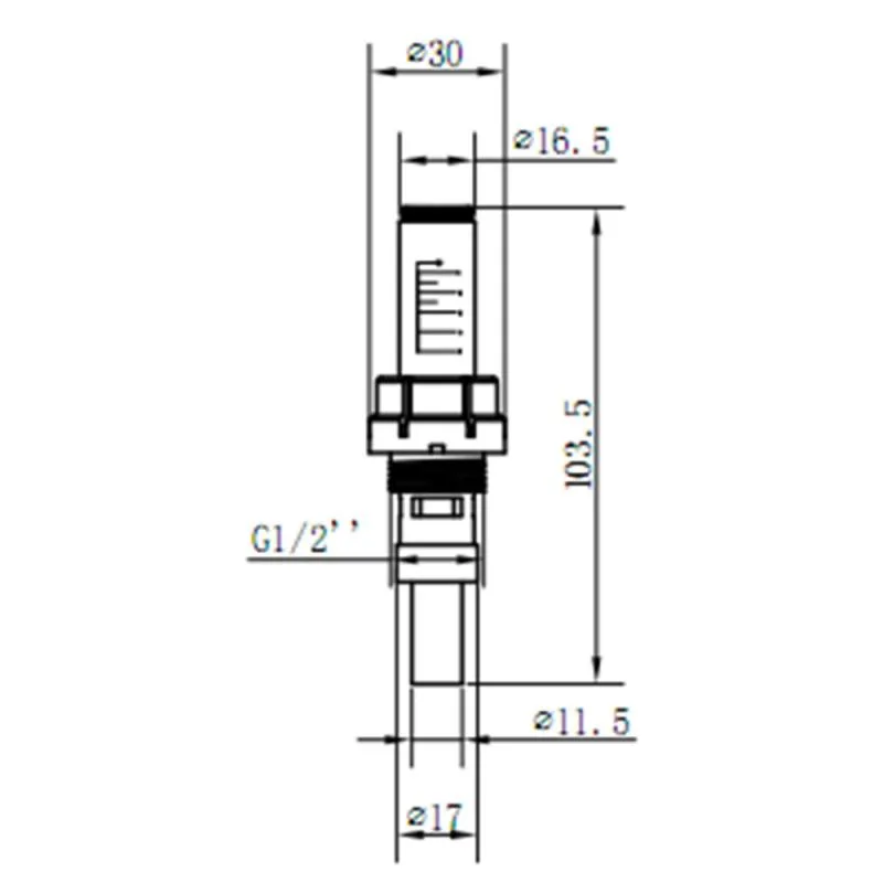 Витратомір 1/2"x3/4" SD Forte для колектора латунь 0,5-5 л/хв 160x115x35 мм