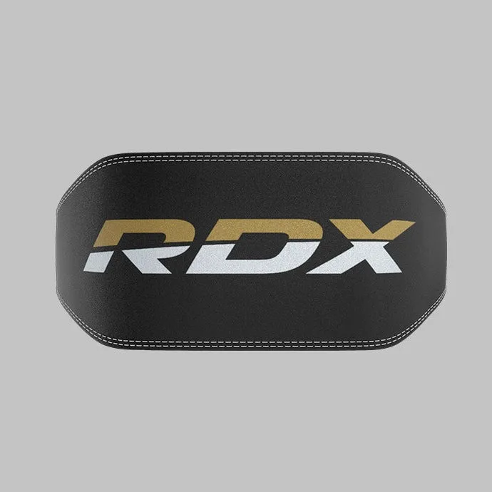 Пояс для важкої атлетики RDX шкіряний S чорний золото