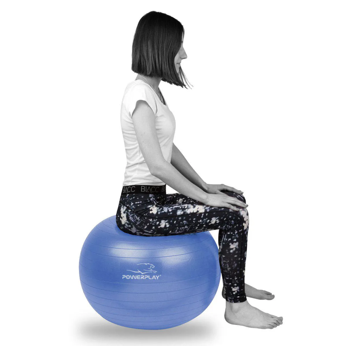 М'яч для фітнесу Active Point PVC 65 см Синій з помпою