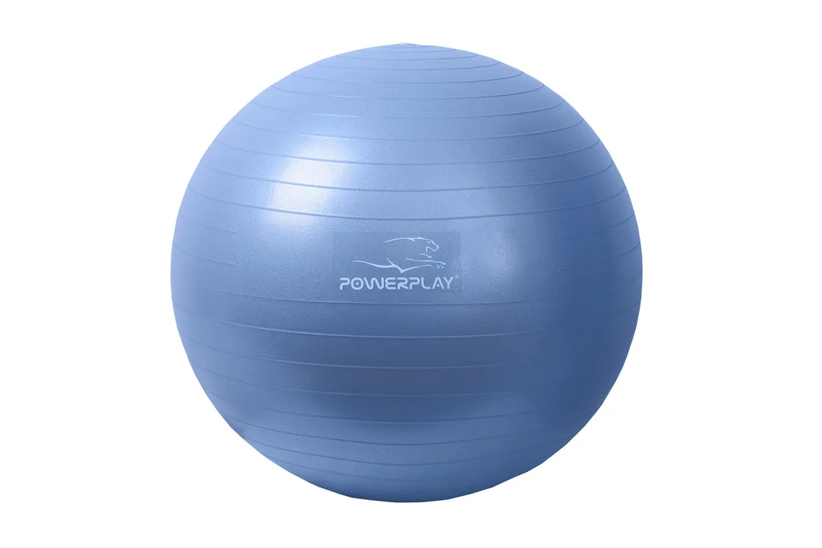 М'яч для фітнесу Active Point PVC 65 см Синій з помпою