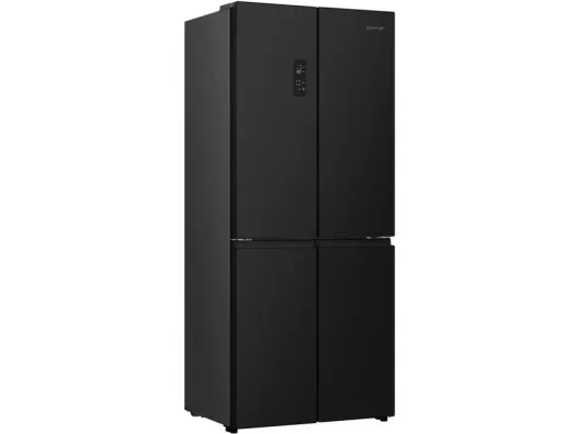 Холодильник SBS Gorenje чорний 4 двері 460л NoFrost інверторний для сім'ї з дисплеєм та зоною свіжості