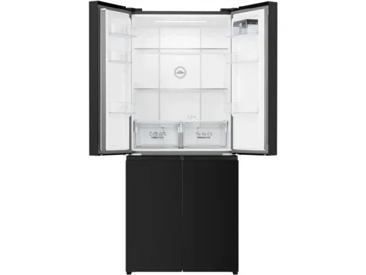 Холодильник SBS Gorenje чорний 4 двері 460л NoFrost інверторний для сім'ї з дисплеєм та зоною свіжості