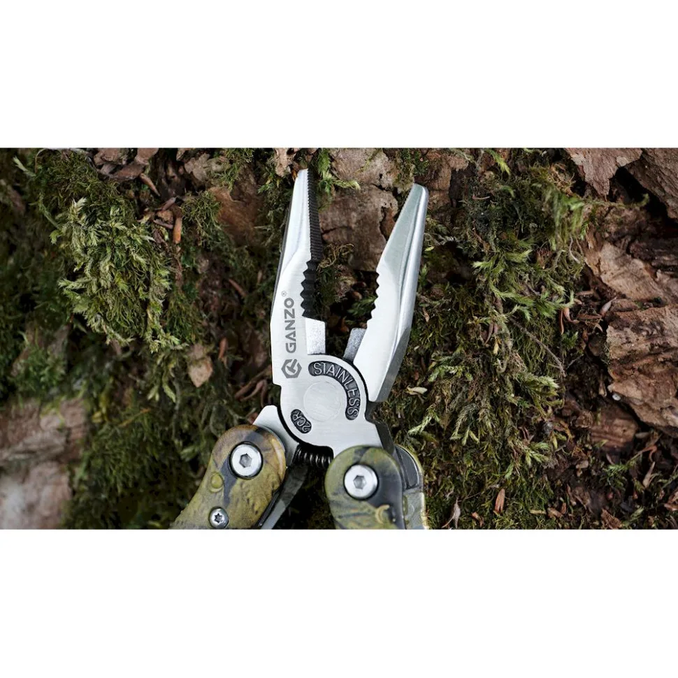 Мультитул Ganzo 440C 10,5х5х1,8 см Камуфляж 22 функції