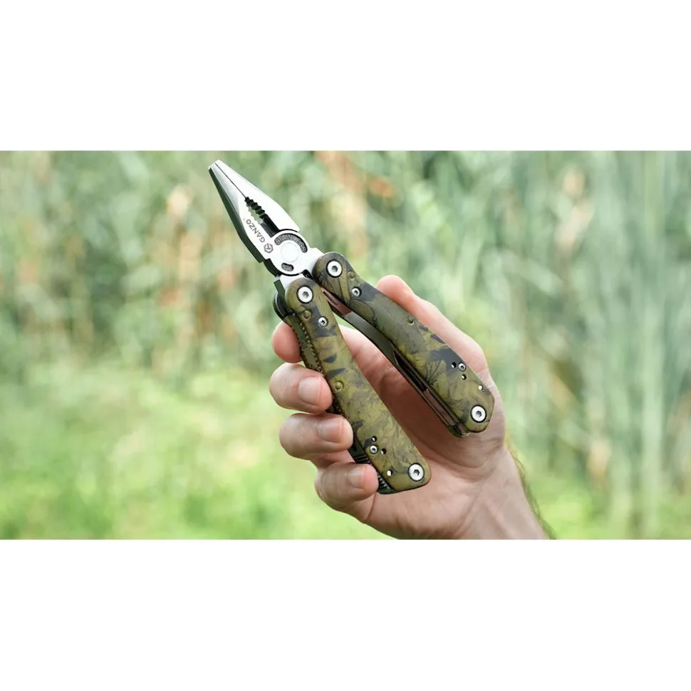 Мультитул Ganzo 440C 10,5х5х1,8 см Камуфляж 22 функції