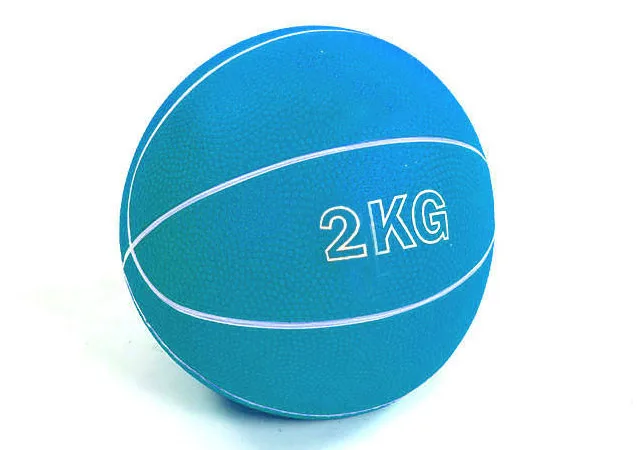 Медбол EasyFit резина 2 кг 14 см Чорний