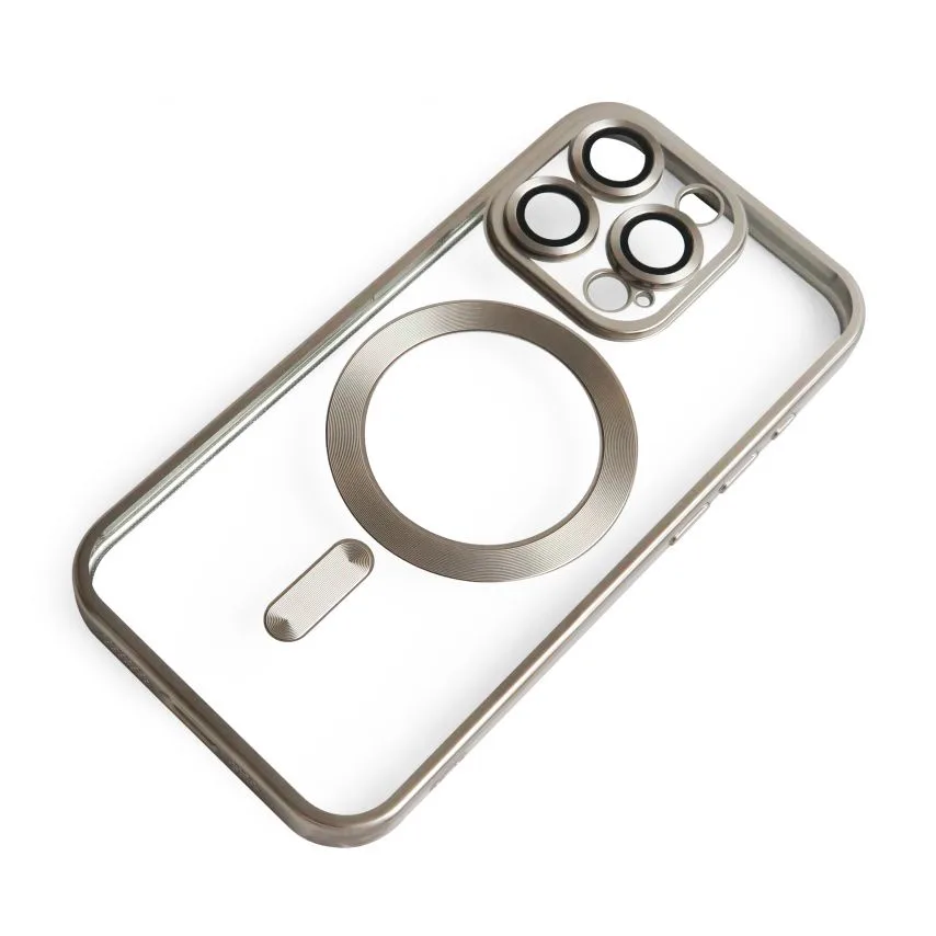 Чохол MagSafe для iPhone 15 Pro матовий сірий силікон пластик