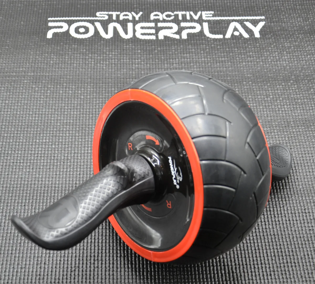 Колесо для преса Active Point ПВХ 18 см Чорне червоне