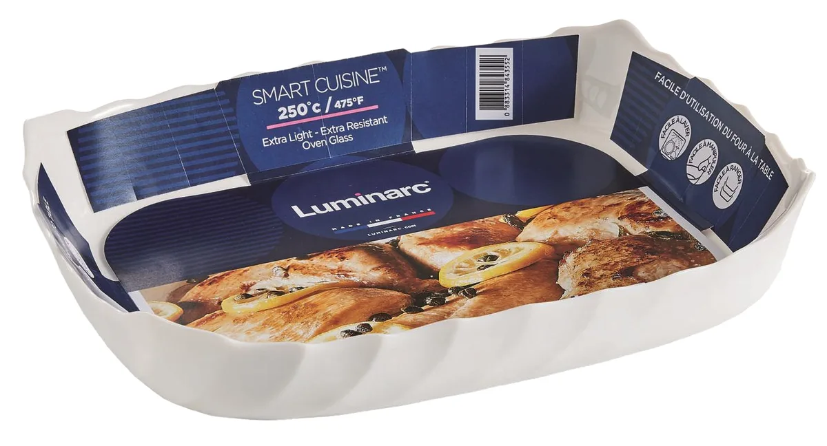 Форма для запікання Luminarc жаростійке опалове скло 29х23 см біла