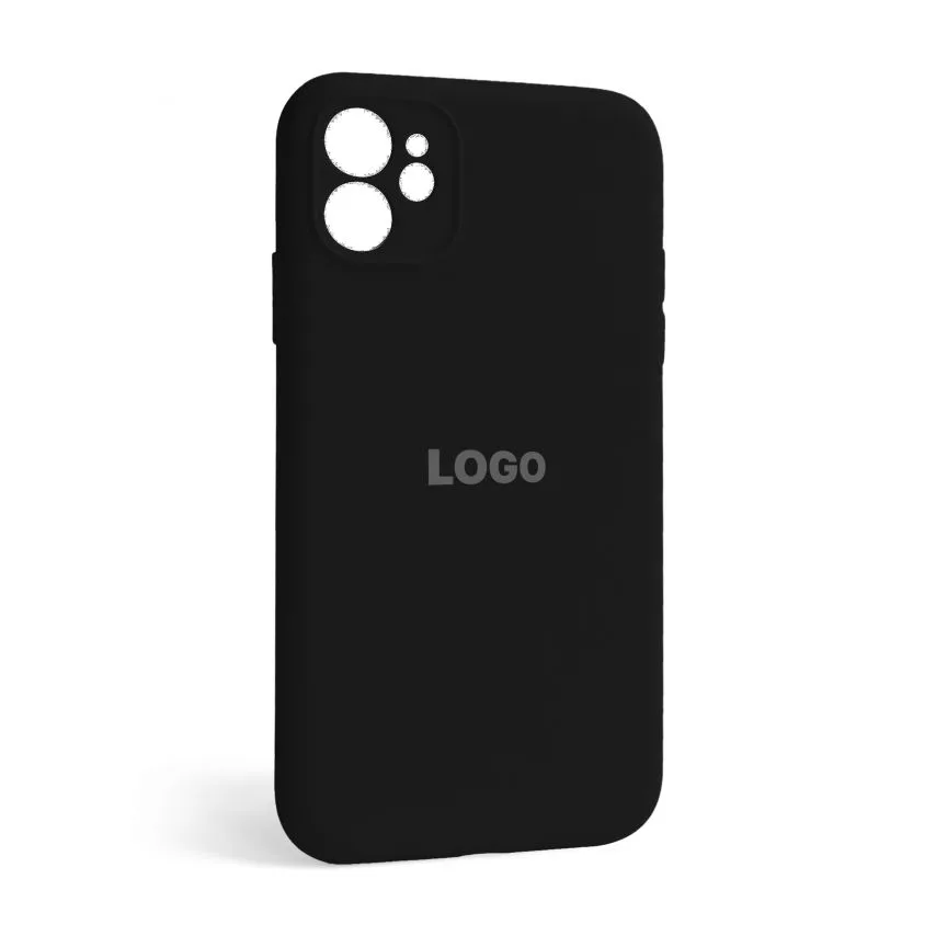 Чохол Silicone Case для Apple iPhone 12 силіконовий чорний закритий низ