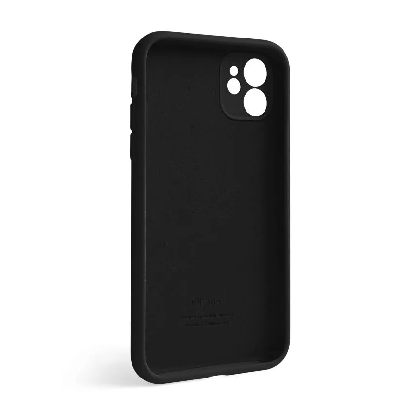 Чохол Silicone Case для Apple iPhone 12 силіконовий чорний закритий низ