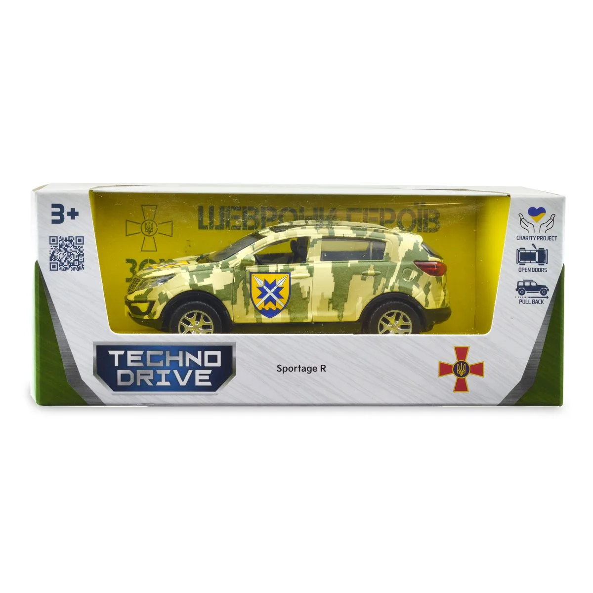 Автомодель TechnoDrive метал 11,5х5х4,4 см Шеврони Героїв