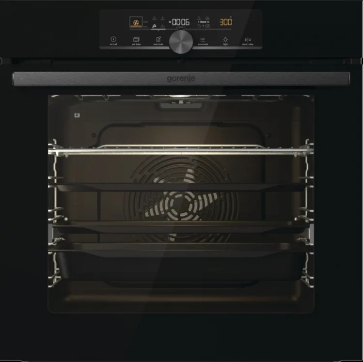 Електрична духовка Gorenje 77 л чорна піролітичне очищення 59,5х59,5 см