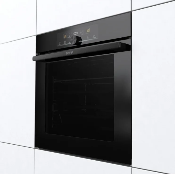 Електрична духовка Gorenje 77 л чорна піролітичне очищення 59,5х59,5 см