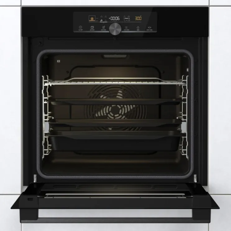 Електрична духовка Gorenje 77 л чорна піролітичне очищення 59,5х59,5 см