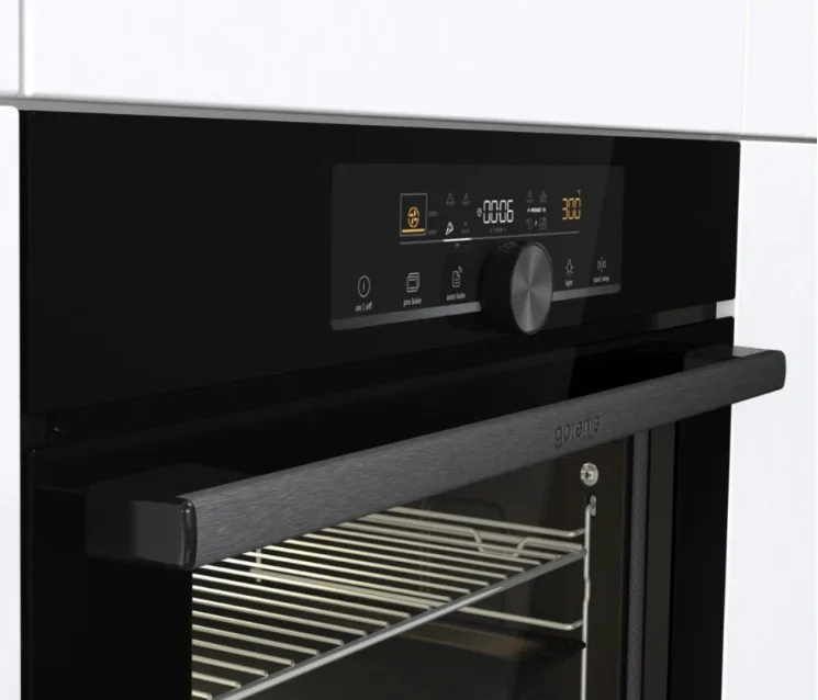 Електрична духовка Gorenje 77 л чорна піролітичне очищення 59,5х59,5 см