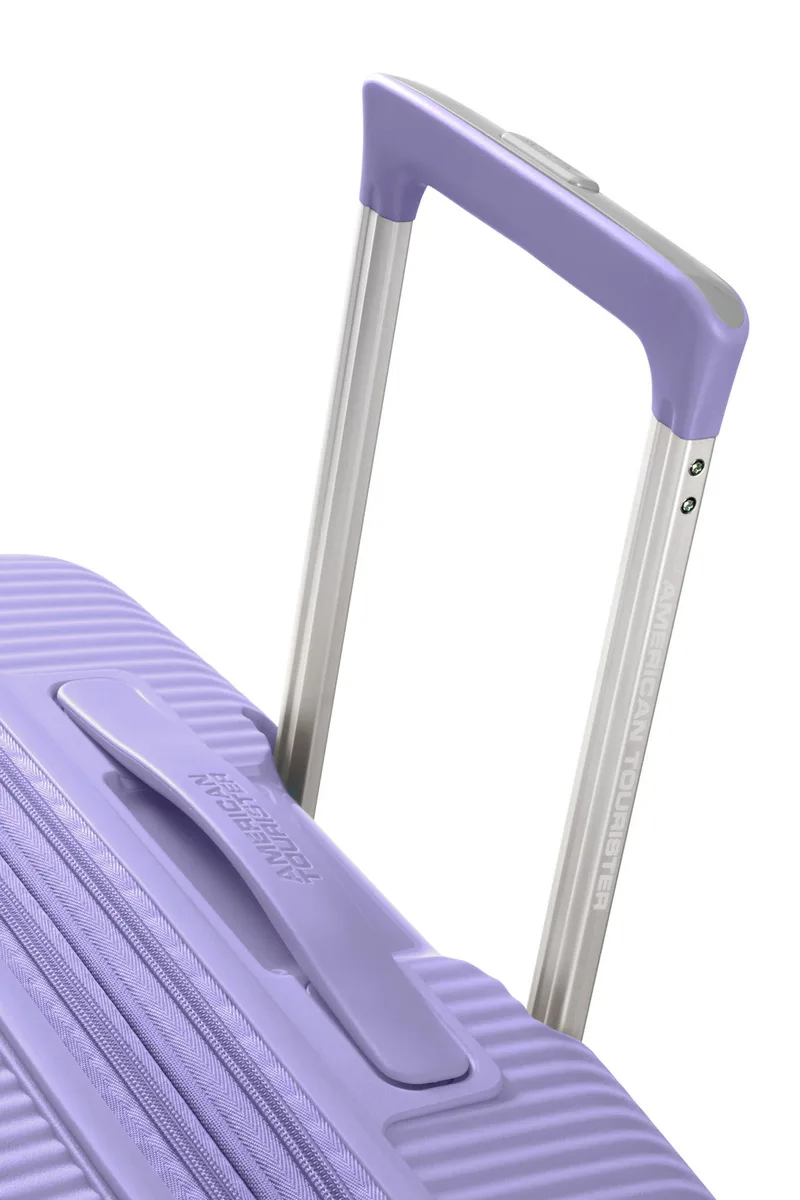 Чемодан American Tourister, Soundbox, полипропилен, средний, 67см, 71.5/81л, TSA, 4 колеса, EXP, лавандовый