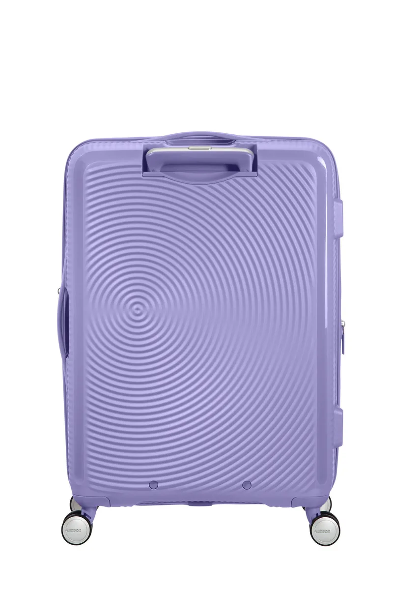Чемодан American Tourister, Soundbox, полипропилен, средний, 67см, 71.5/81л, TSA, 4 колеса, EXP, лавандовый