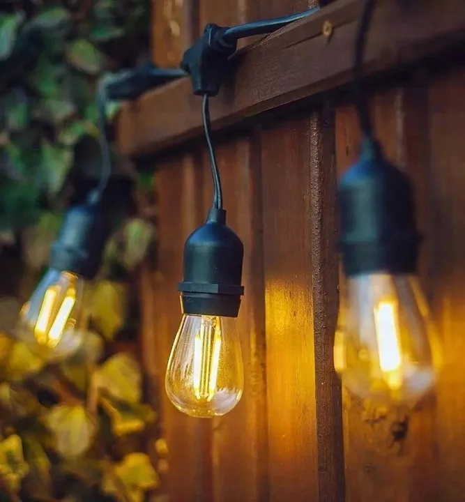 Садова гірлянда SuperLED чорна 5м з 5 LED-лампами E27