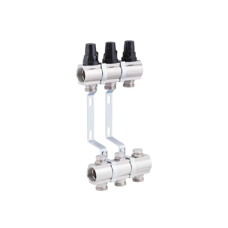 Колектор 1" Thermo Alliance Forte 3 виходи латунний 315х150х92 мм хром