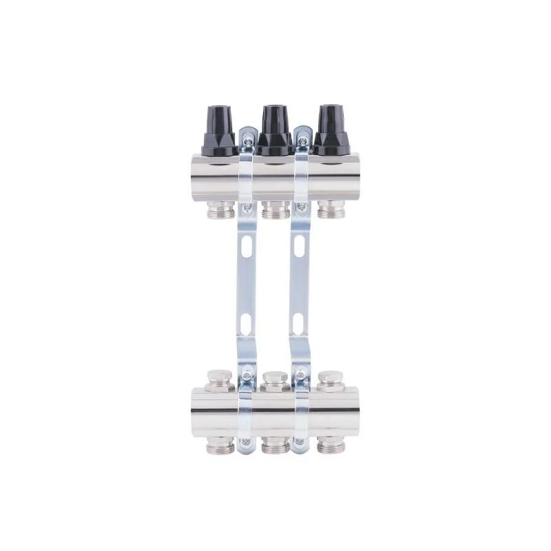 Коллектор 1" Thermo Alliance Forte 3 выхода латунный 315х150х92 мм хром