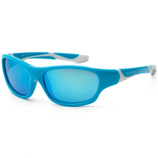 Дитячі сонцезахисні окуляри Koolsun Sport, 3-8р, бірюзово-білий