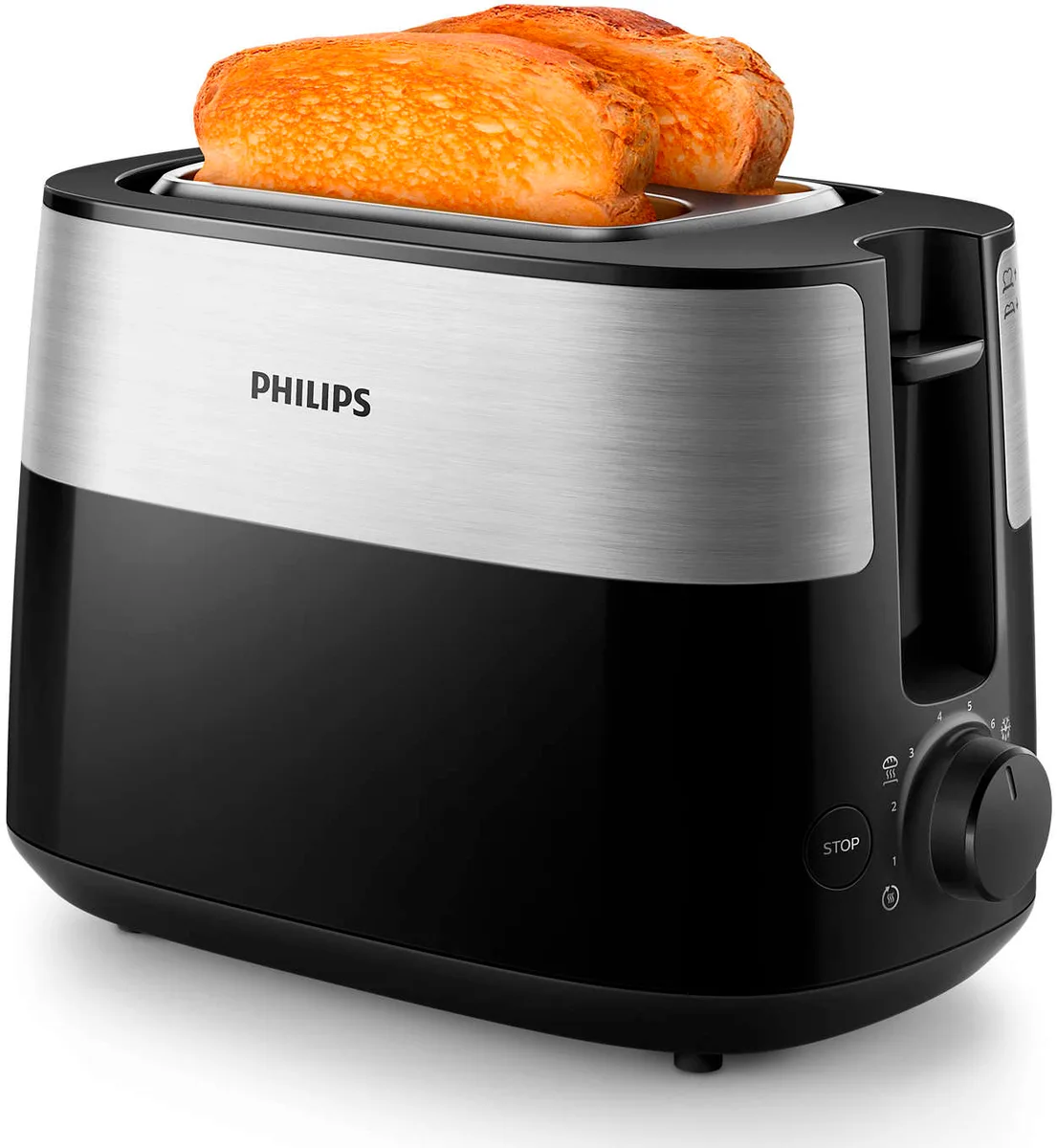 Тостер Philips 830 Вт пластик метал 20х28х17,5 см чорний