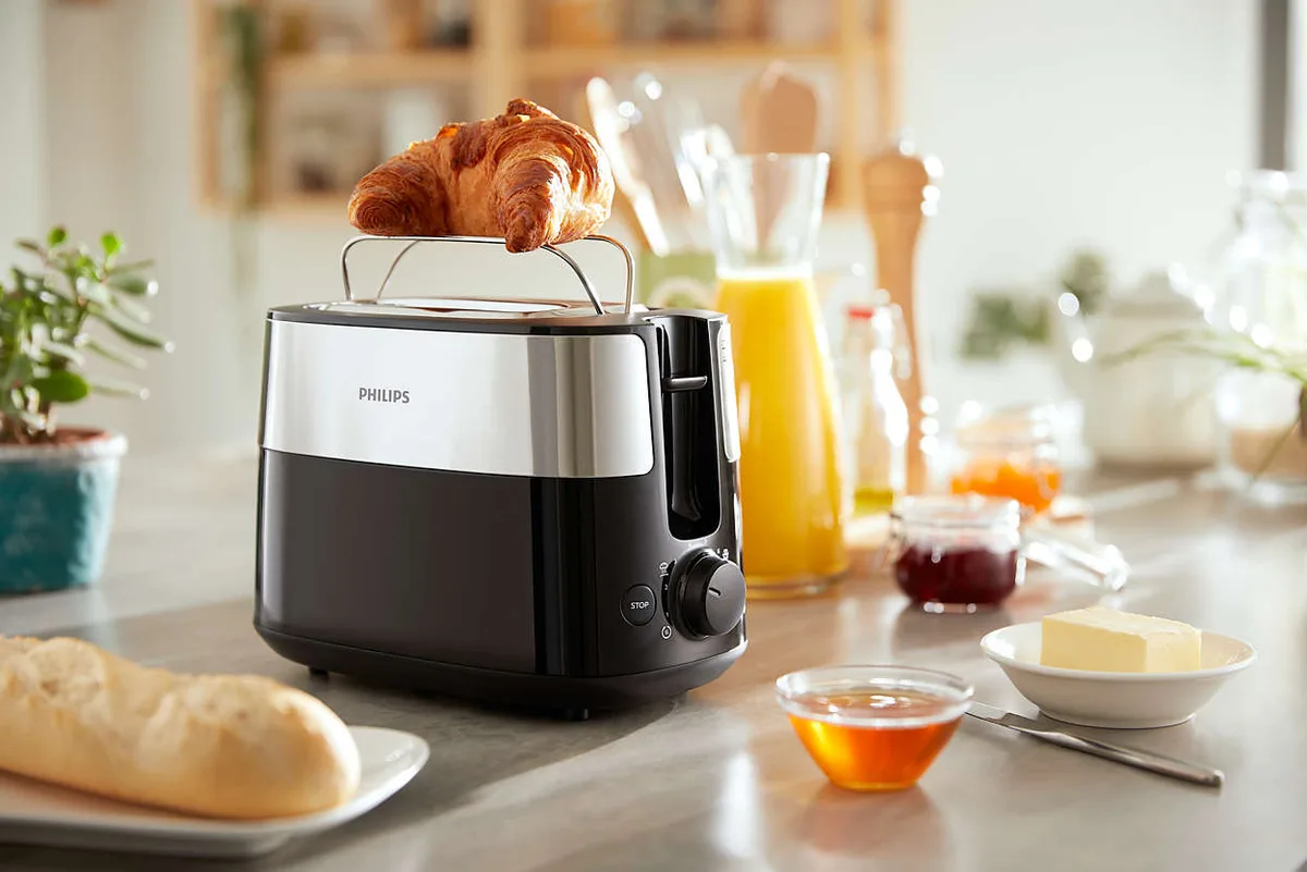Тостер Philips 830 Вт пластик метал 20х28х17,5 см чорний