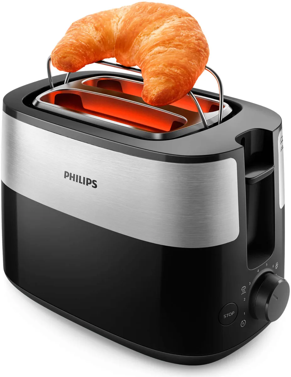 Тостер Philips 830 Вт пластик метал 20х28х17,5 см чорний