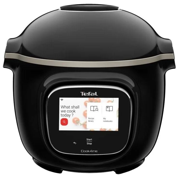 Мультифункційний кухонний прилад Tefal Cook4me Touch, 1600Вт, ємність 6л, сенсорне управління, 13 режимів, метал/пластик, чорний.