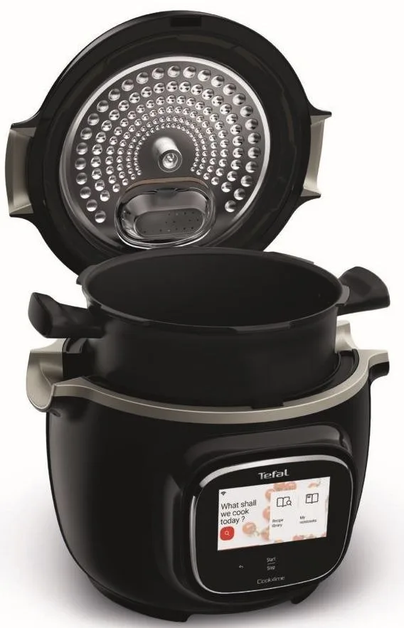 Мультифункційний кухонний прилад Tefal Cook4me Touch, 1600Вт, ємність 6л, сенсорне управління, 13 режимів, метал/пластик, чорний.