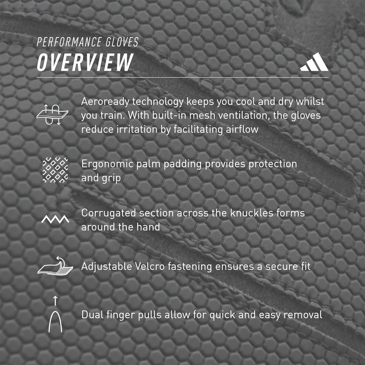 Рукавички Adidas нейлон M чорний