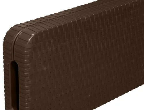 Складний лавка сталь HDPE 94х43 см Сірий