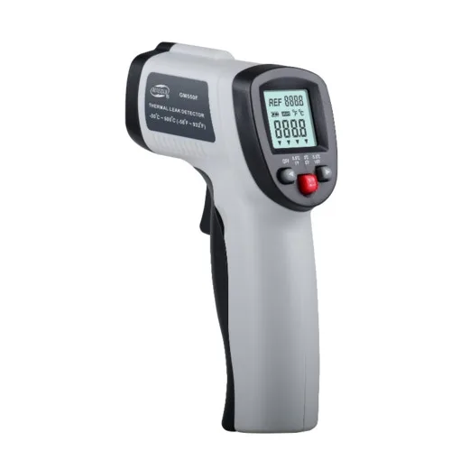Інфрачервоний термометр Benetech GM550F -50-500°C пиловологозахищений 12:1 чорний