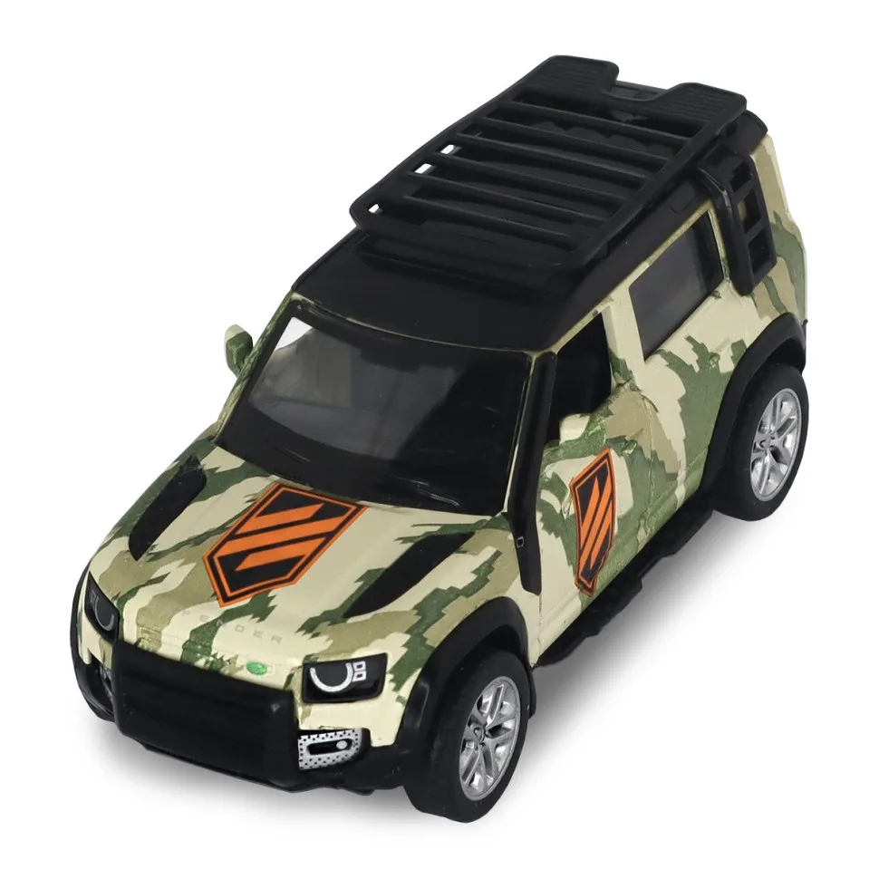 Автомодель Land Rover Defender 110 1:43 металлическая для детей от 3 лет зелёная