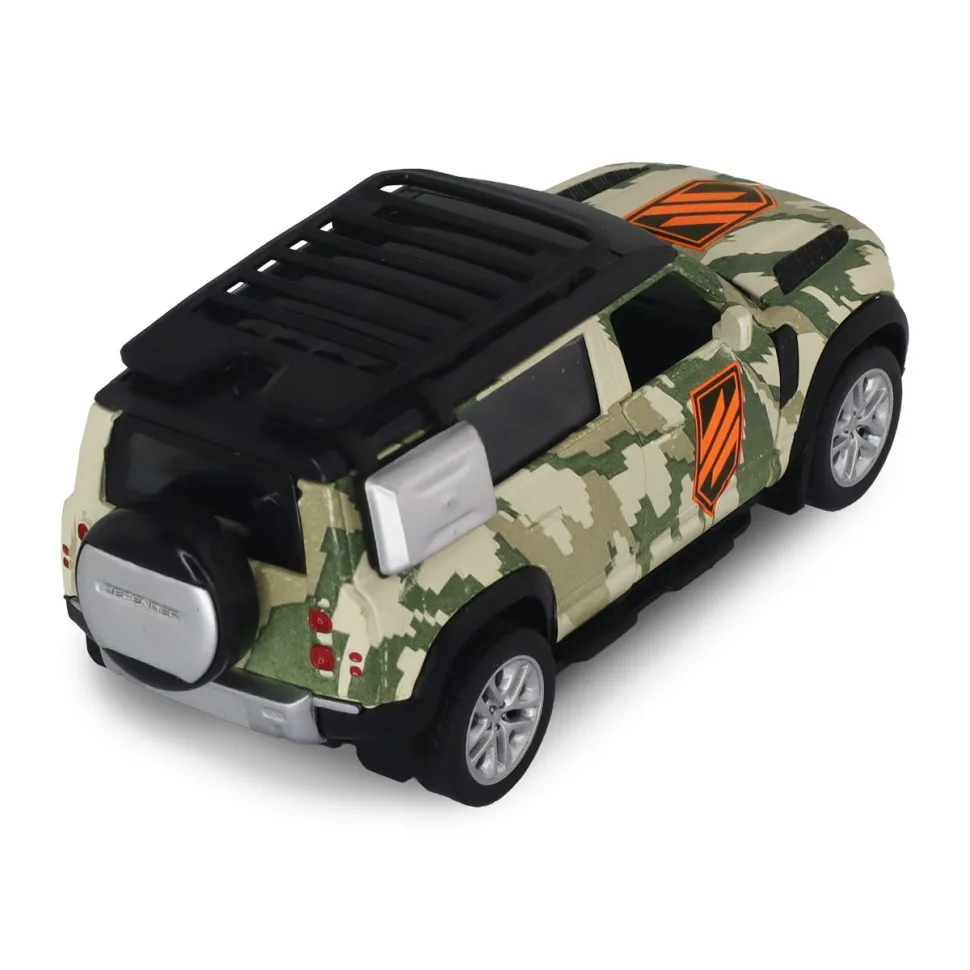 Автомодель Land Rover Defender 110 1:43 металлическая для детей от 3 лет зелёная