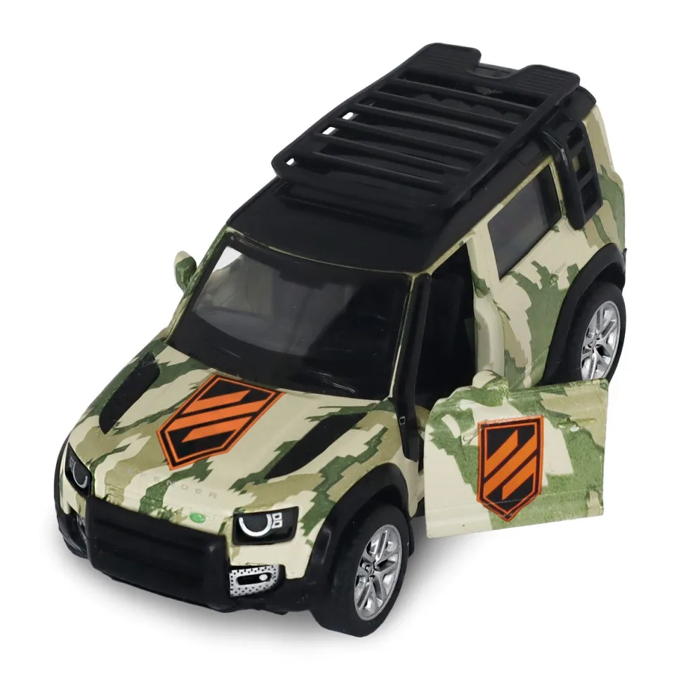 Автомодель Land Rover Defender 110 1:43 металлическая для детей от 3 лет зелёная