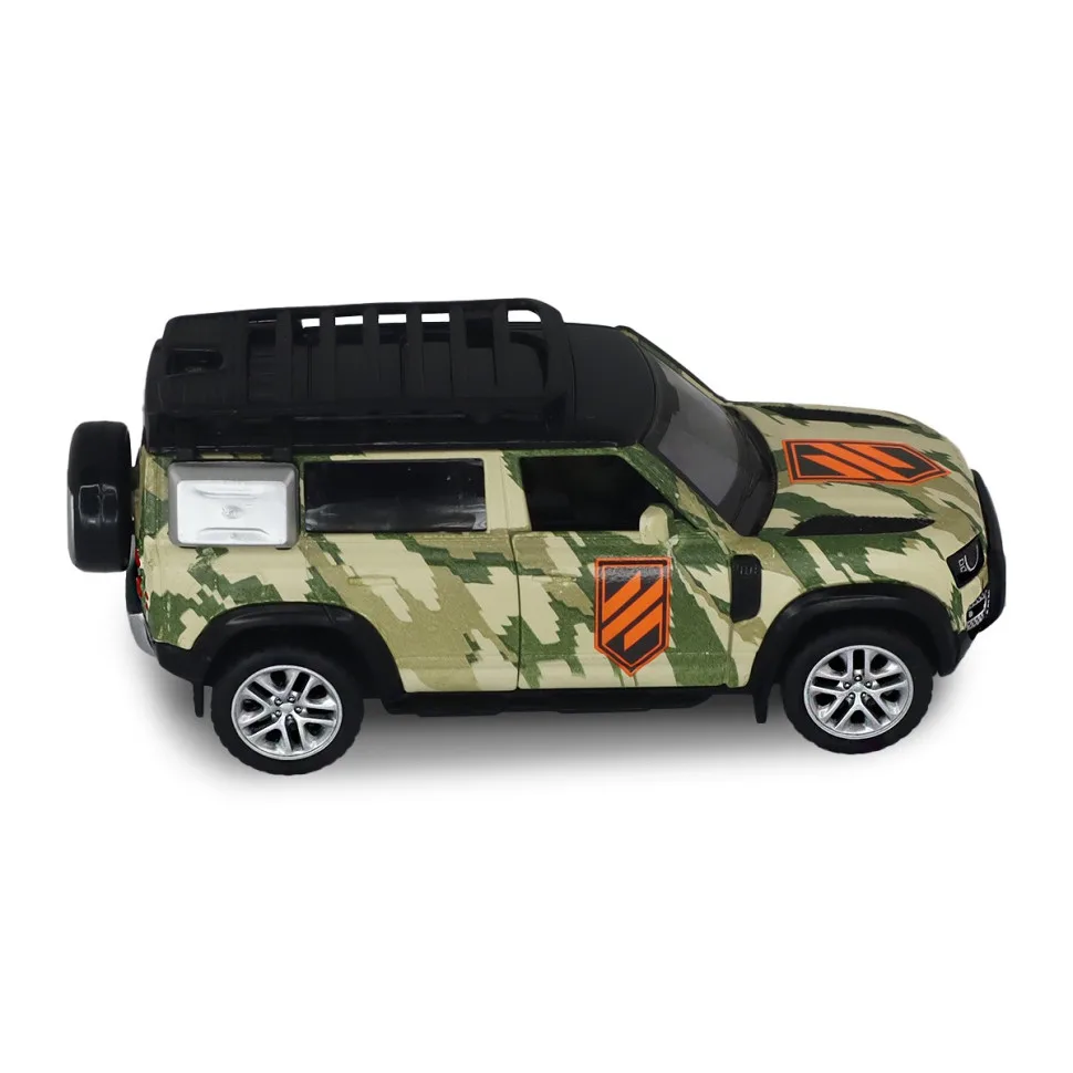 Автомодель Land Rover Defender 110 1:43 металлическая для детей от 3 лет зелёная