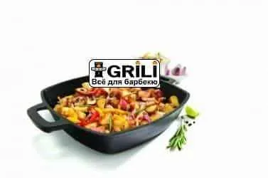 Чавунна сковорода-гриль Broil King 24 см чорна