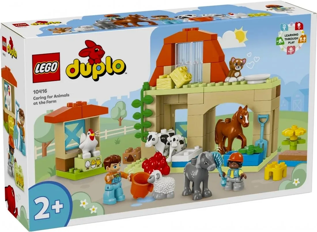 Конструктор LEGO DUPLO Догляд за тваринами на фермі пластик 8 фігурок для дітей від 2 років
