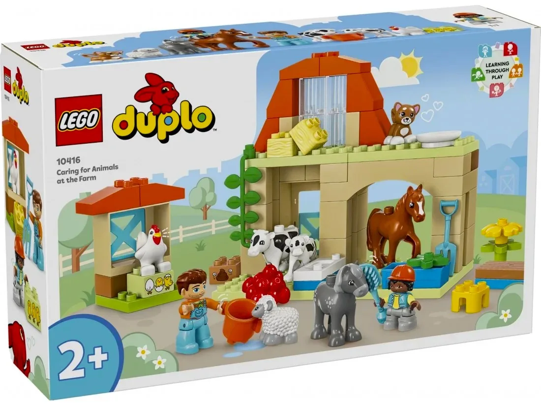 Конструктор LEGO DUPLO Уход за животными на ферме пластик 8 фигурок для детей от 2 лет