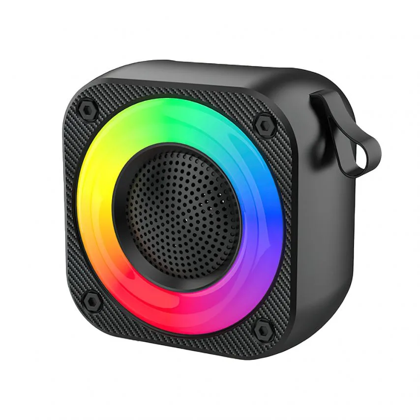 Портативна колонка Bluetooth 8W ABS 120х120х72 мм Чорна