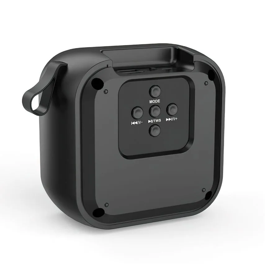 Портативная колонка Bluetooth 8W ABS 120х120х72 мм Черная