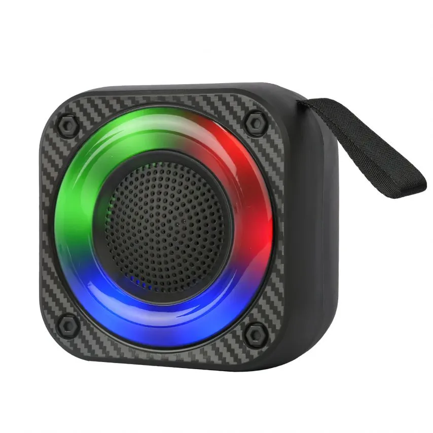 Портативная колонка Bluetooth 8W ABS 120х120х72 мм Черная