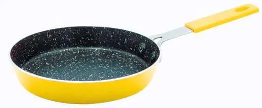 Сковорода антипригарна Eco Granite 14 см жовта алюмінієва Con Brio