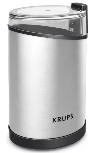 Кавомолка роторна Krups пластик 21х10х11 см срібляста 200 Вт 85 г