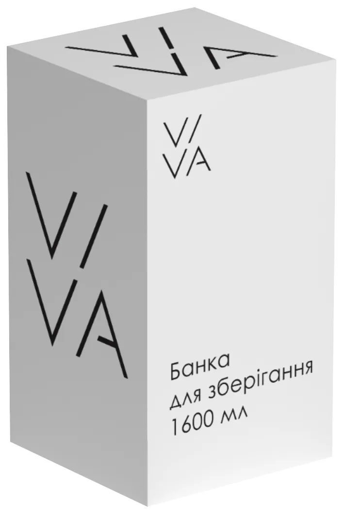 Банка Viva скляна 1,6 л з дерев'яною кришкою