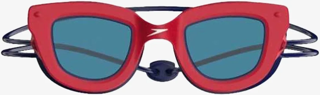 Окуляри для плавання Speedo силікон OSFM червоні чорні для дітей
