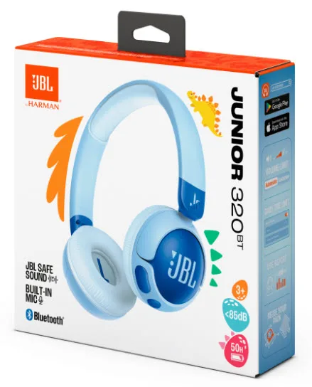 Гарнітура JBL Бездротові накладні сині для дітей 32 мм 85 дБ