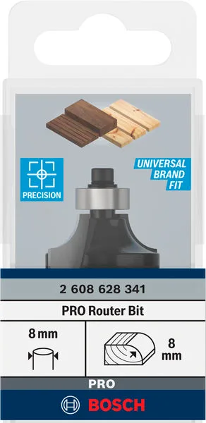 Фреза для карнизів Bosch Professional Std S8 R8 L15.2